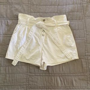 American Eagle white denim shorts